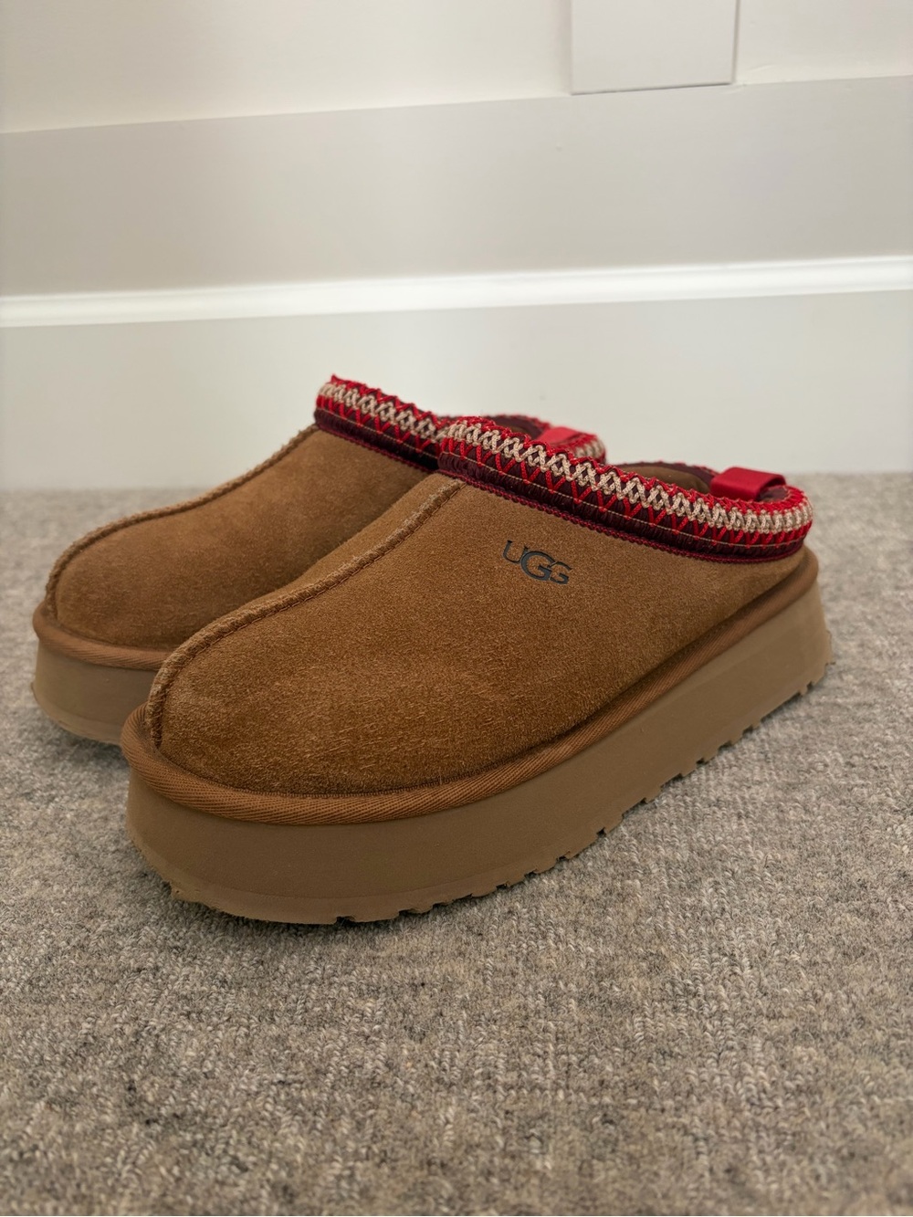 Ugg Tazz Platform Slipper Mulein Chestnut Size 7
